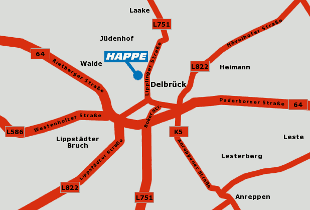 Anfahrt Delbrueck