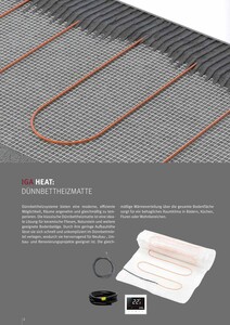 Eine Dünnbettheizmatte wird gezeigt.