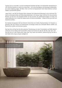 Anwendung mit Badewanne und der Fliesenserie IGA Core Elements. Boden: 20 x 120 cm, Kalon wengue; Boden: 120 x 120 cm, Dup Core Mix white; Wand: 120 x 120 cm, Dup Core Mix white