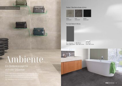 Ambiente. Ein Bodenkonzept für stilvolle Urbanität. Früher eher Industriebauten und Lofts vorbehalten, dringt Betondesign heute in alle Gestaltungsbereiche vor. Es ist die archaisch puristische Ausstrahlung des Werkstoffs, der diese Anmutung wohnlich interessant macht.