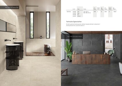 Technische Eigenschaften Urban. EN 14411, glasiertes Feinsteinzeug,matt, rektifiziert, frostsicher, R10 B, Abr. V, anthrazit Abr. IV. Einteilung Varianten Farb- und Strukturvielfalt: V2